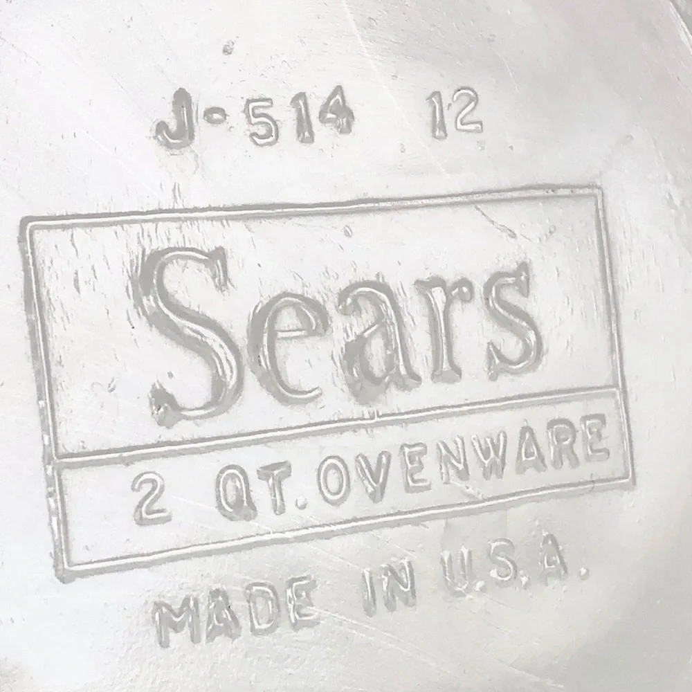 Sears 2 Quart Ovenware White Milk Glass Gold Wheat J-514 VTG 8” Oval Dish NO LID